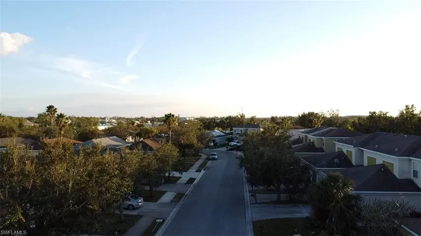 Aerial view with a residential view