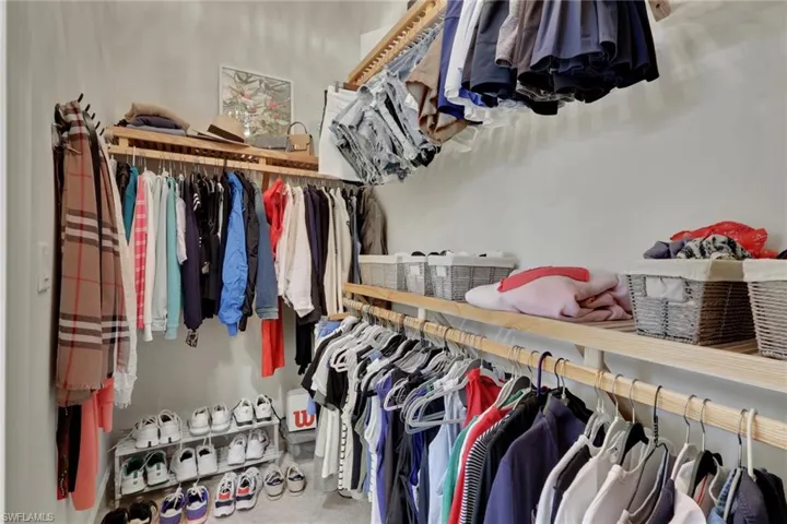 View of walk in closet