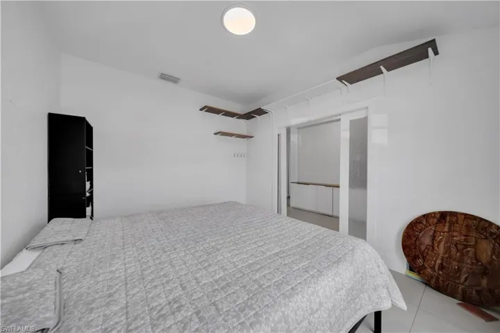 View of tiled bedroom