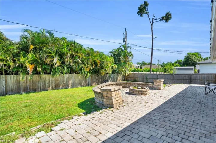 View of patio / terrace featuring a fire pit