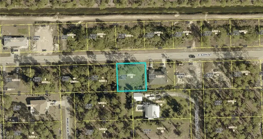 Aerial view of property's location featuring property boundaries highlighted