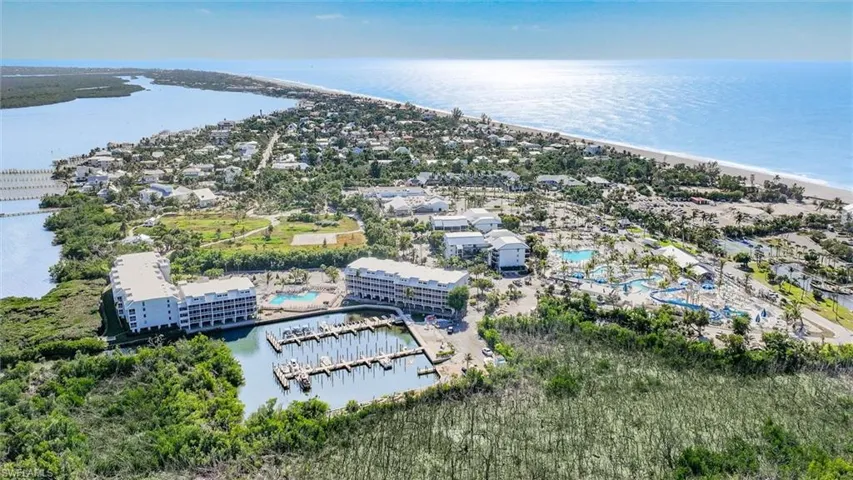 Bird's eye view of a large body of water