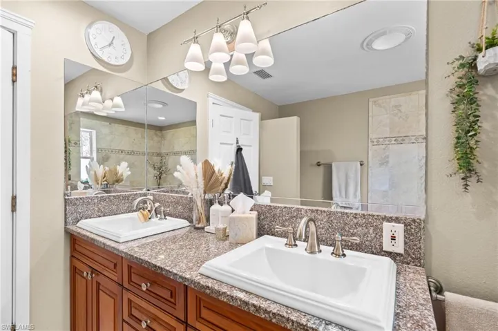 Full bath with double vanity