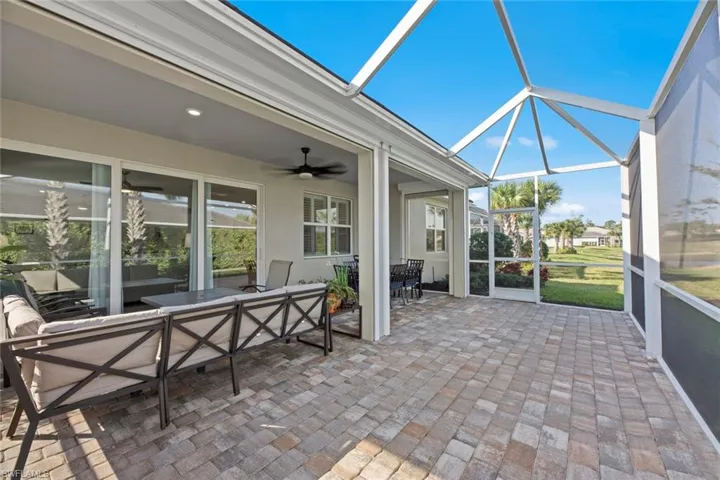 Covered lanai and extended area beyond