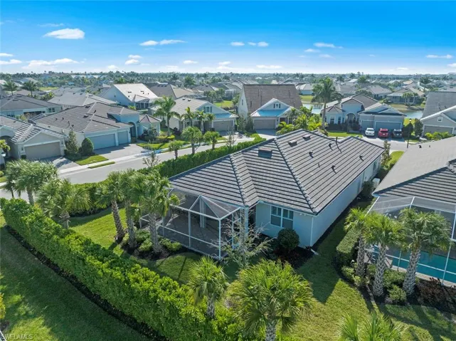 Aerial view of rear of home