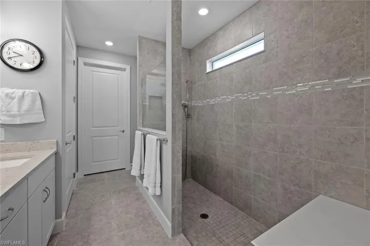 Large walk-in shower