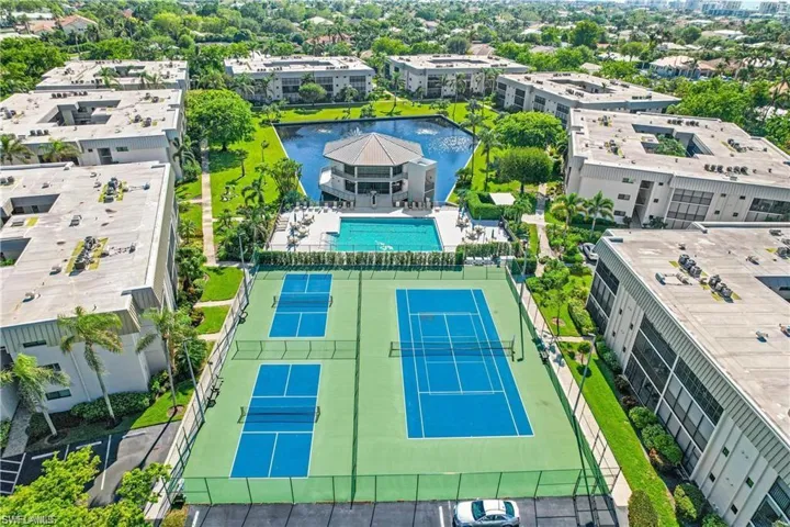 For your recreational enjoyment there is a well-maintained tennis court and pickle ball courts; Also, in the clubhouse you'll find an exercise room, a dance floor and a large event room