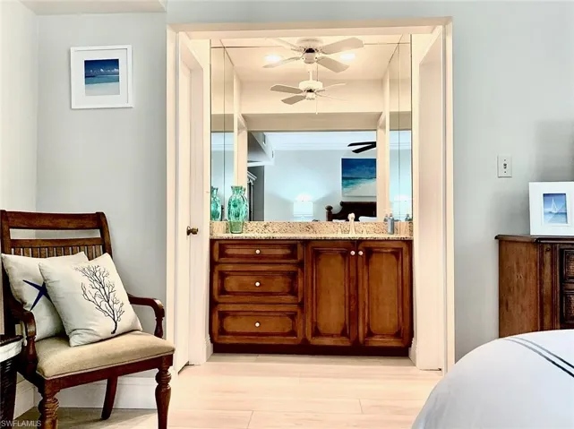 Master Bath vanity taken from bedroom