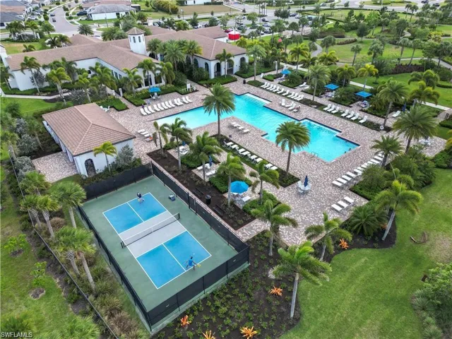 Aerial view with a residential view