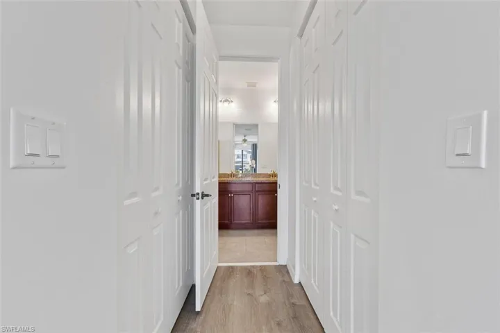 Hall with wood finished floors
