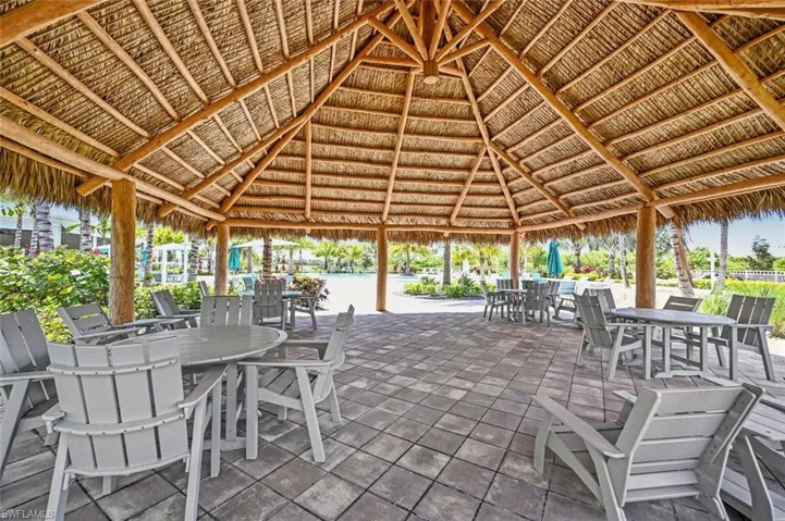 View of patio featuring outdoor dining area