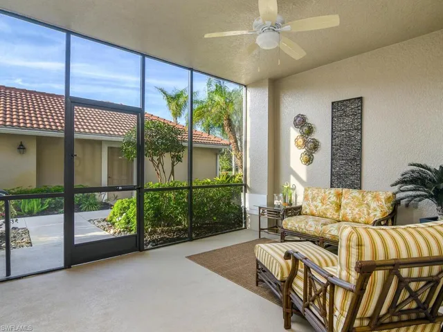 front lanai; there are 2 screened lanais in Veranda homes