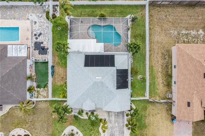 Birds eye view of property