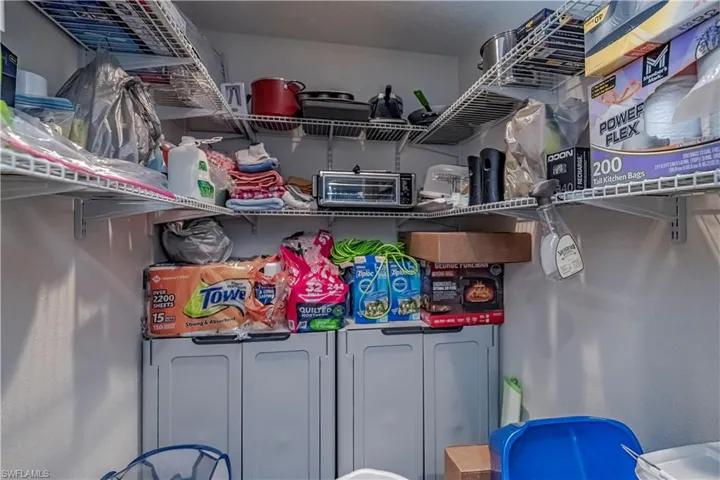 View of storage in Laundry room