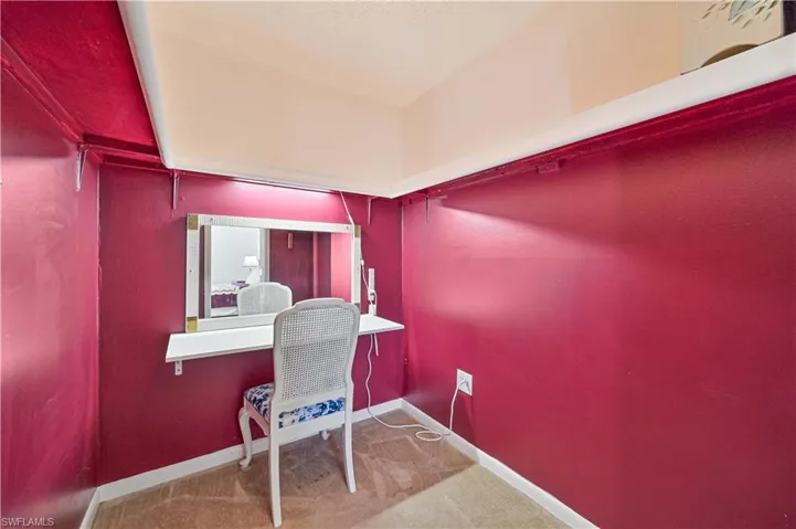 Office area with carpet floors