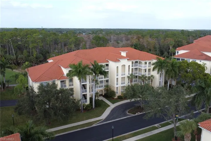 Aerial view of condo and preserve