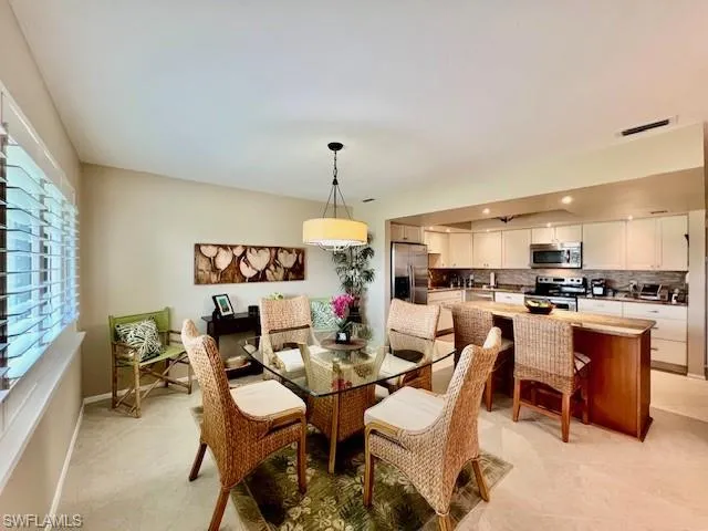 View of dining space