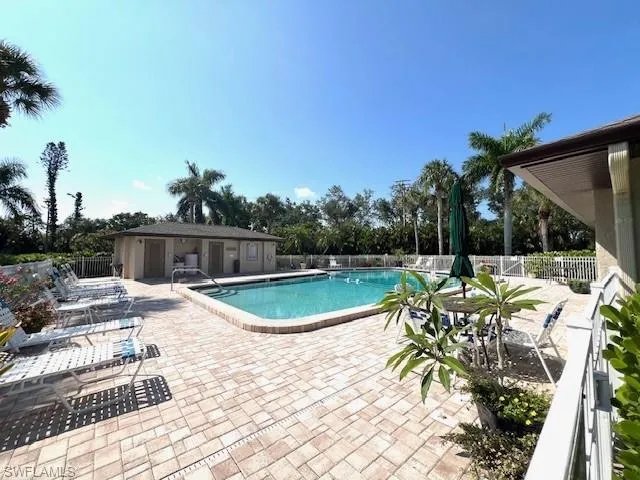 View of pool featuring a patio area