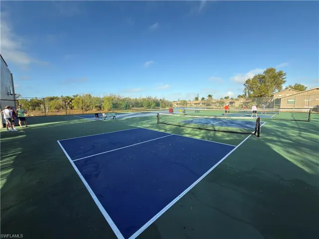 View of tennis court