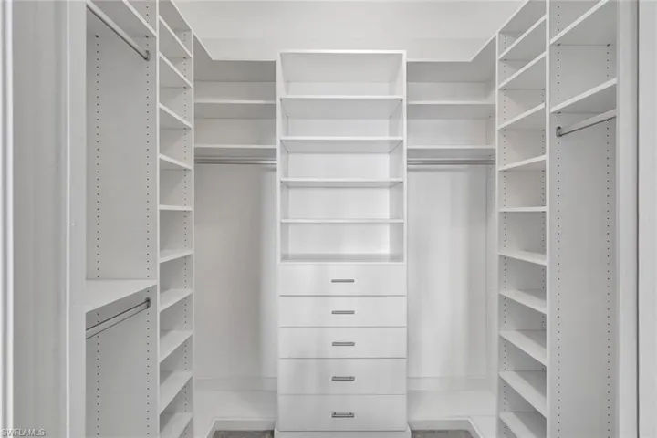 View of walk in closet