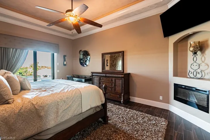 Electric fireplace and TV will stay