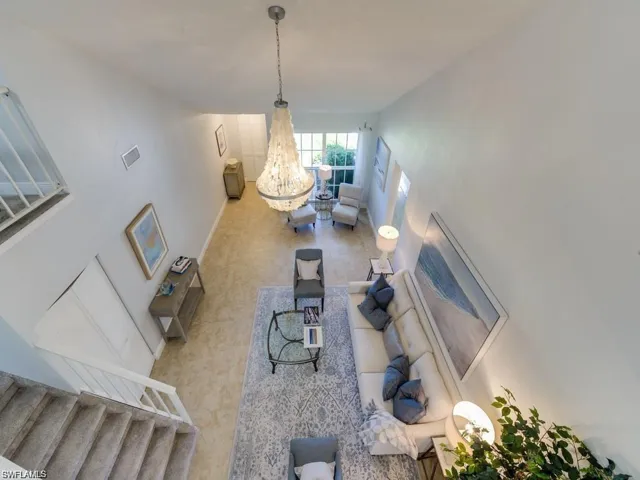 Looking down from the LOFT upstairs.