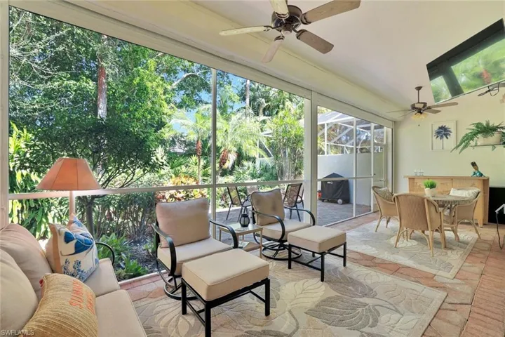 Tropical Private Lanai  surrounded by lush landscaping