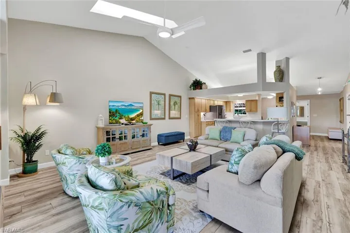 A seamless, easy flow connects the living room to the kitchen, creating an ideal layout for entertaining and everyday living.
