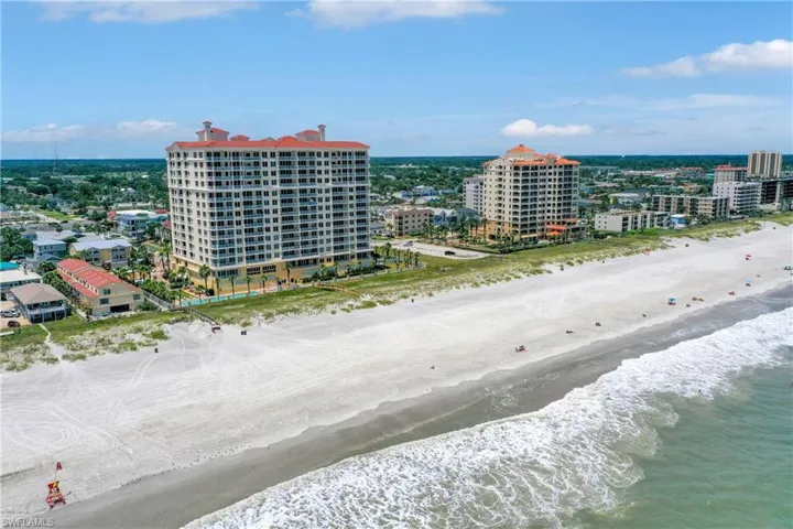 Drone / aerial view of unending shoreline