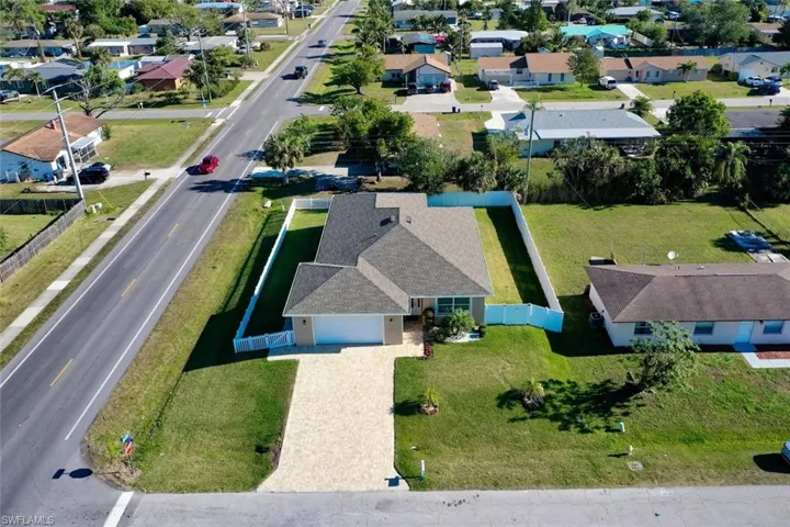 Birds eye view of property