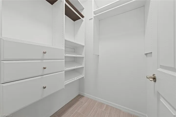 View of walk in closet