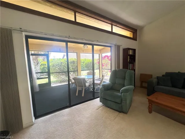 View of carpeted living room