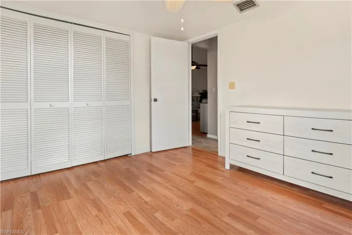 Split floorplan with guest bedroom at the front of the home