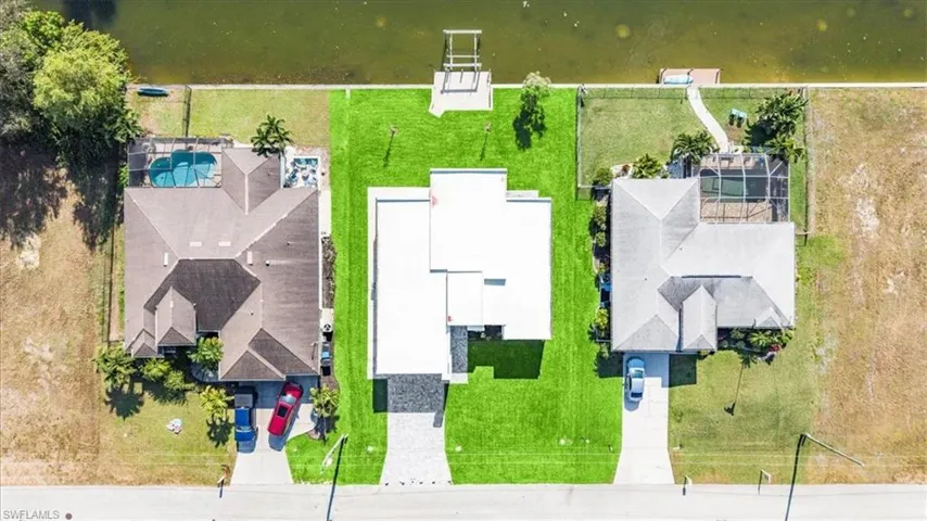 Aerial view of residential area