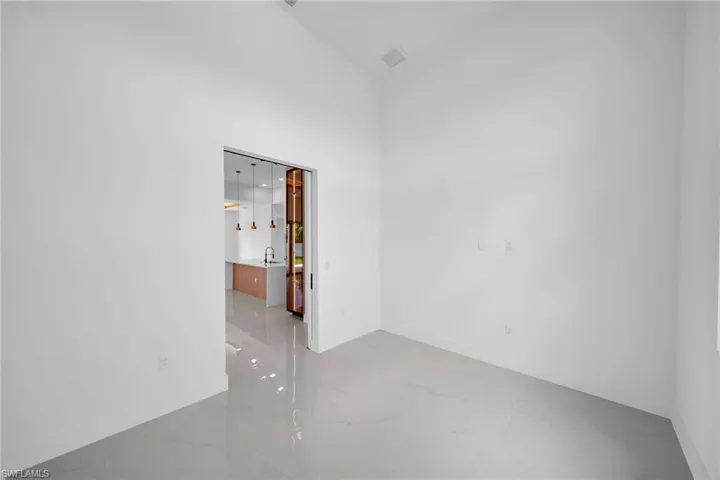 View of tiled spare room