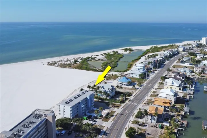 Aerial view of expansive beach