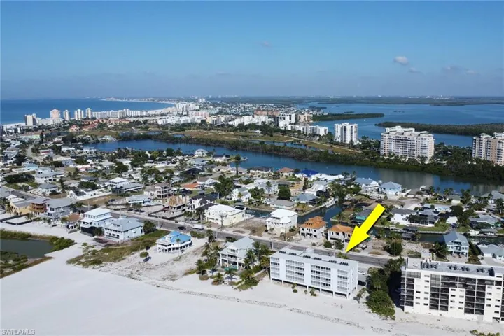 View of urban area with a large body of water