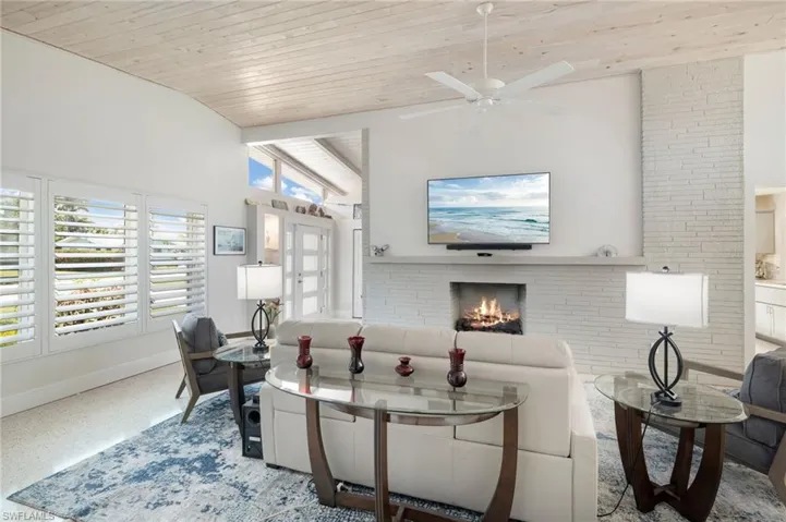 Beautiful fireplace wall