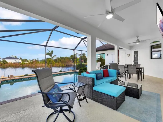 Long Covered Area On Pool Lanai