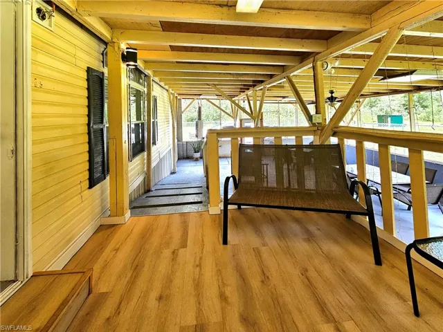 View of wooden terrace