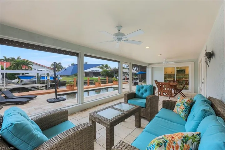 So much space on this lanai/pool deck. There is plenty of covered space.