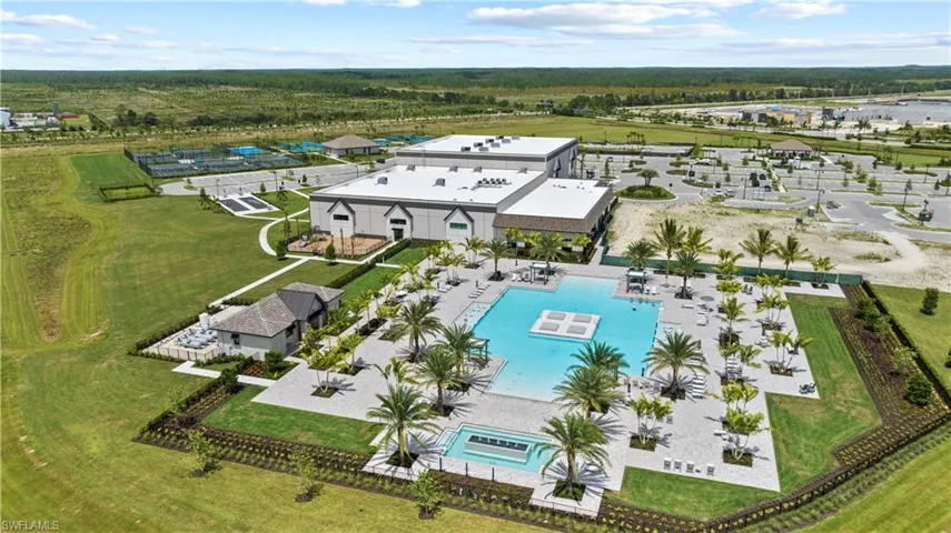 Drone / aerial view of amenities