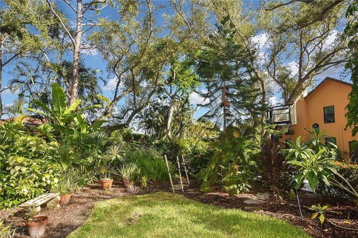 The oversized lot extends to the east of the home
