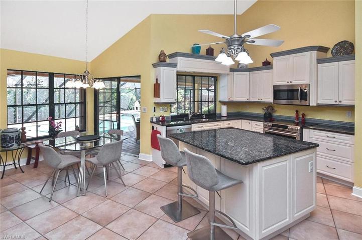 Spacious kitchen with granite counters