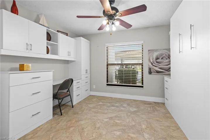 Convenient Murphy Bed tucked away.