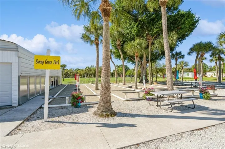 Community park with bocce ball area