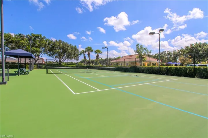 View of tennis court