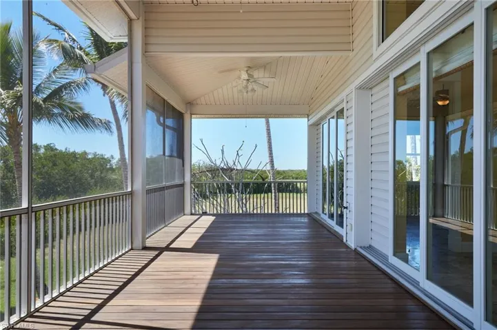 Screened rear balcony with breathtaking views of the area.