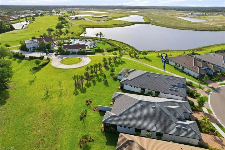 Lake and golf course view