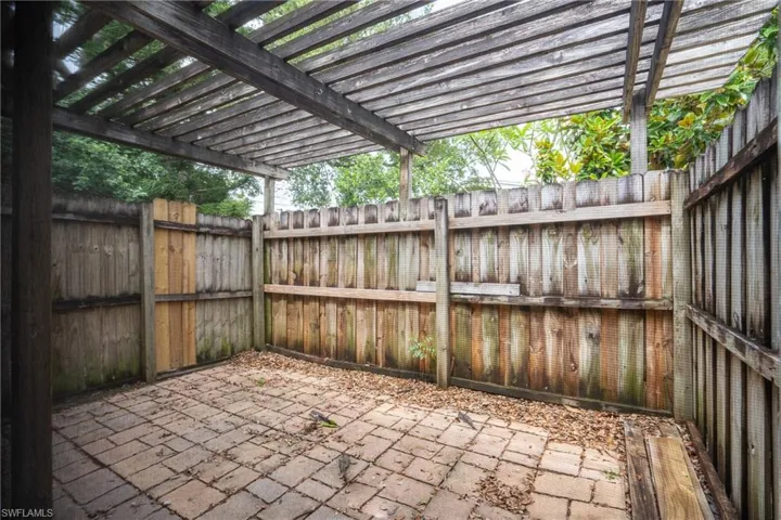 View of patio / terrace featuring a pergola
